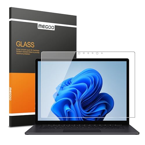 Megoo Screen Protector for Surface Laptop 3 13.5 Inch, Tempered Glass/Easy Installation/Ultra Clear Screen, Compatible for Microsoft Surface Laptop 3/2/1-13.5 Inch
