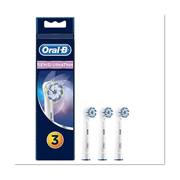 Oral-B Sensi Ultrathin Brossettes de Rechange pour Brosse à Dents Électrique Rechargeable Lot de 3 - Nettoyage Supérieur et Protection des Gencives