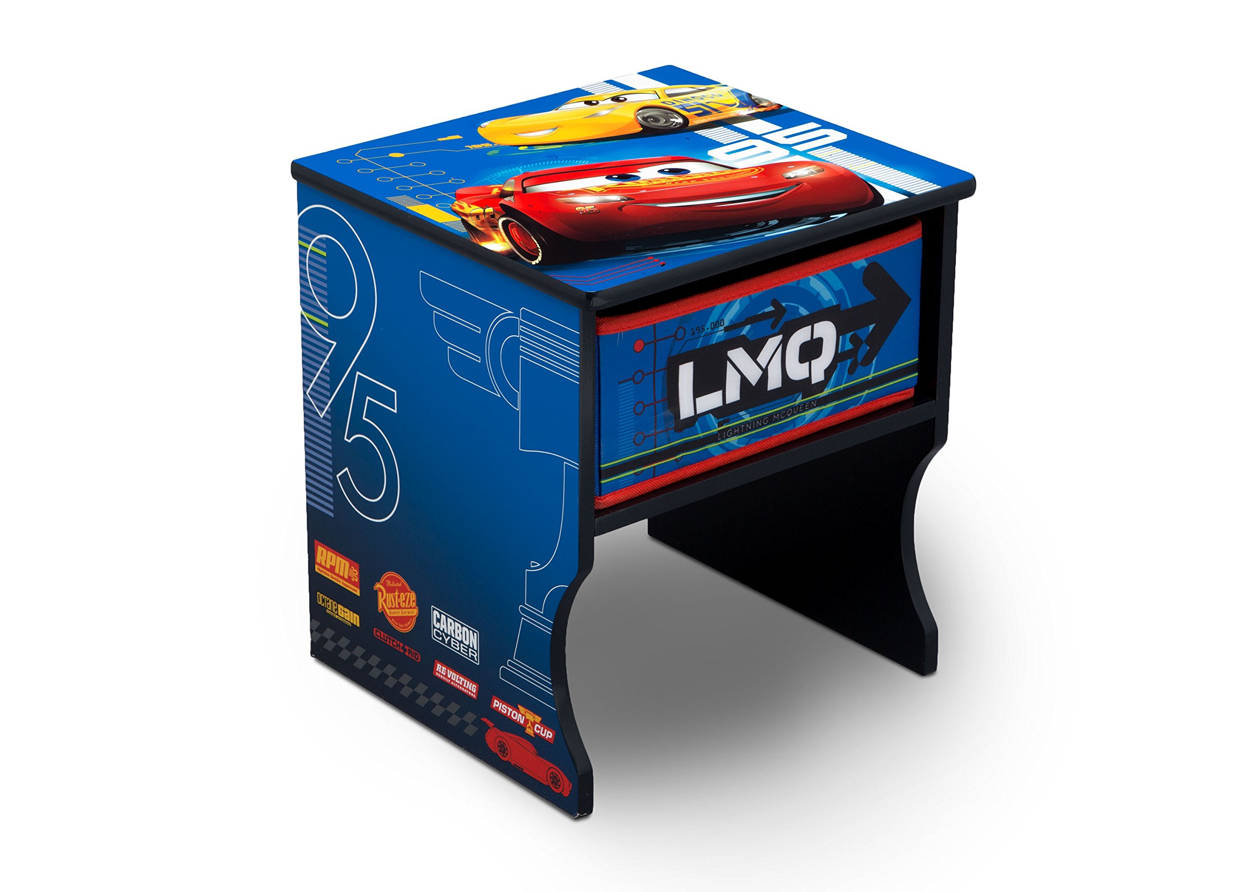 Delta Children Side Table with Storage, Disney/Pixar Cars