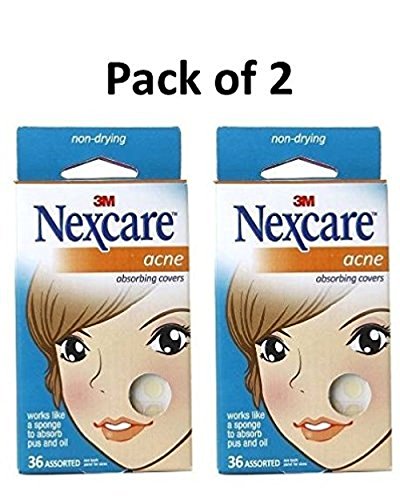 Book Cover Nexcare Acne Absorbing Covers, Assorted 36 ea (Pack of 2)