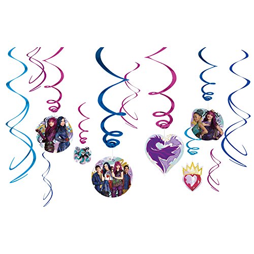 Amscan Disney Descendants 2 Value Pack Foil Swirl Decorations