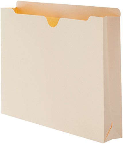 Book Cover AmazonBasics File Folders Jacket, Reinforced Straight-Cut Tab, 2 Inch Expansion, Letter Size, Manila, 50-Pack - AMZ601