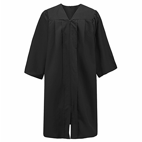 Annhiengrad Unisex Premium Matte Graduation Gown Only,Black 39