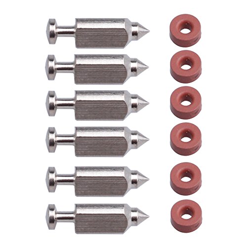 Panari 398188 Carburetor Float Valve Needle Seat Kit Replacement For All Max Quantum 5HP and 6HP Vertical Engines (Pack of 6)