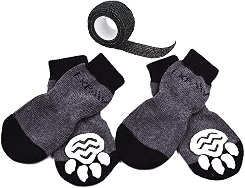 EXPAWLORER Anti-Slip Dog Socks Traction Control for Indoor Wear, Paw Protection