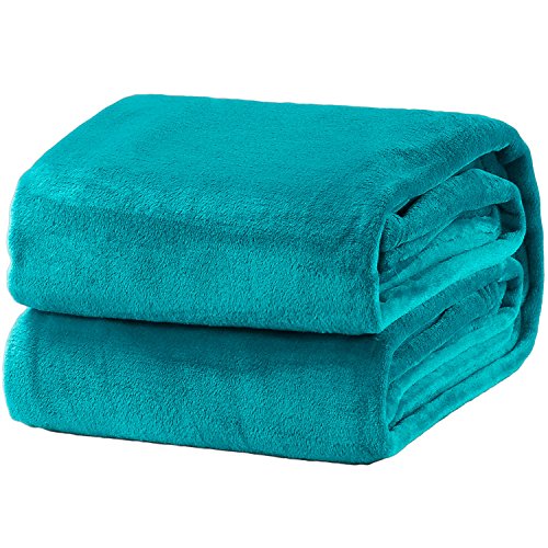 Book Cover Bedsure Fleece Blanket King Size Teal Lightweight Super Soft Cozy Luxury Bed Blanket Microfiber