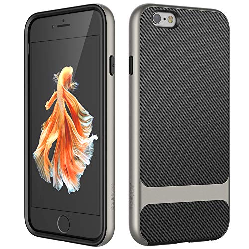 JETech Case Compatible with iPhone 6s and iPhone 6, Slim Protective Cover with Shock-Absorption, Grey