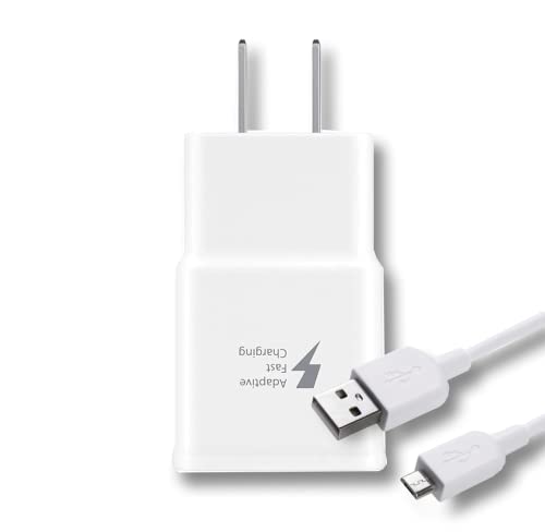 Samsung Galaxy Tab A 9.7 Adaptive Fast Charger Micro USB 2.0 Cable Kit! [1 Wall Charger + 5 FT Micro USB Cable] Adaptive Fast Charging uses dual voltages for up to 50% faster charging! Bulk Packaging