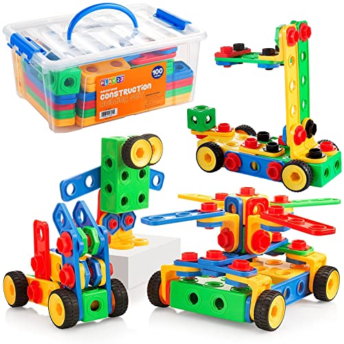 Play22 Building Blocks 104 Set - Building Toys Gift for Boys & Girls - STEM Educational Fun Toy Set, Ages 3 Years and Up - Original