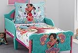 Disney Elena of Avalor Bold and Brave 4 Piece Toddler Bedding Set, Pink/Red/Turquoise/White
