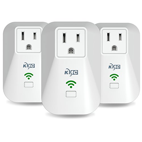 KMC 3 Pack Wi-Fi Smart Plug with Energy Monitoring, Compatible with Amazon Alexa Google Home, No Hub Required, Remote Control Outlet with Timing Function, ETL Listed