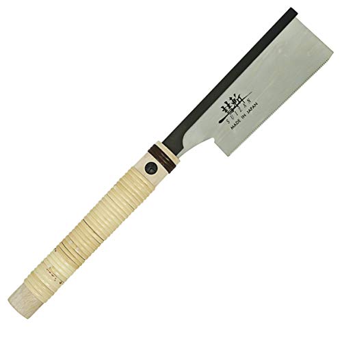 SUIZAN Japanese Hand Saw 6 Inch Dozuki Dovetail Pull Saw for Woodworking