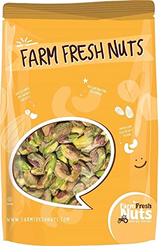 Book Cover California Shelled Pistachios Kernels Dry Roasted & Salted Nuts, No shells, 1 Lb. - Oven Roasted to Perfection Resealable Bag for Added Freshness - Farm Fresh Nuts Brand