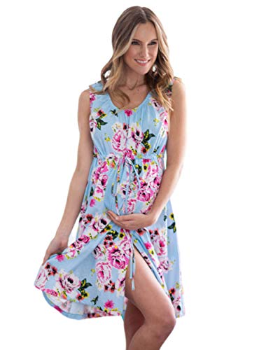 3 in 1 Labor / Delivery / Nursing Hospital Gown Baby Be Mine Maternity,, Hospital Bag Must Have (S/M, Isla)