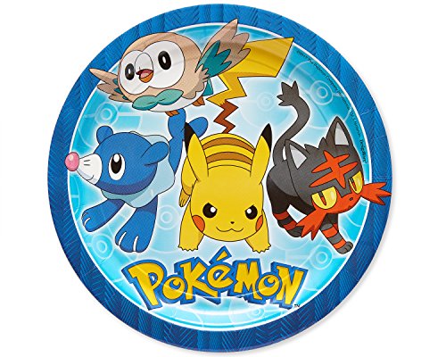 Book Cover American Greetings Pokemon Paper Dinner Plates for Kids (8-Count)