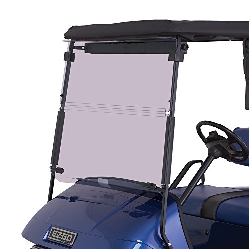 Book Cover EZGO TXT 1995-2013 Tinted Fold Down Impact Resistant Windshield for EZGO TXT Golf Cart - INSTALLS & UNINSTALLS in Minutes!