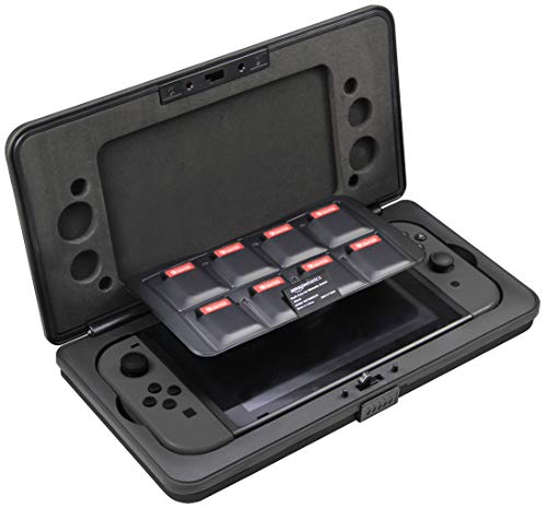 Book Cover Amazon Basics Vault Case for Nintendo Switch, 10.5 x 5.4 x 1.8 inches, Black (Not compatible with Nintendo Switch OLED model)