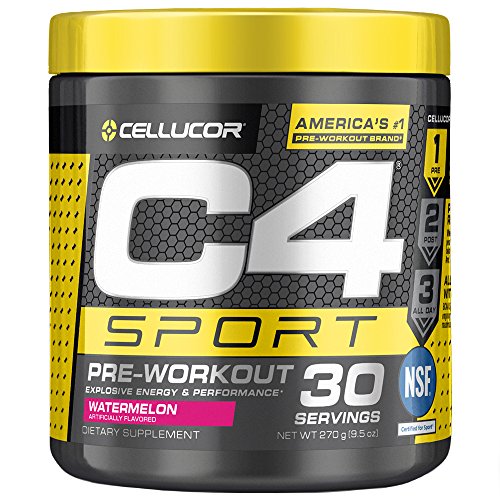 Book Cover Cellucor C4 Sport Pre Workout Powder Sports Hydration & Energy Drink Supplement with Creatine monohydrate & beta Alanine, Watermelon, 30 Servings