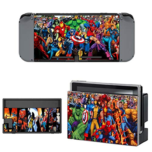 Vanknight Vinyl Skin Decal Sticker Wrap for Nintendo Switch Console Joy-Con Dock Skin