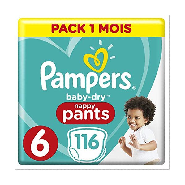 Pampers - Baby Dry Pants - Couches-culottes Taille 6 (+15 kg) - Pack 1 mois (x116 culottes)