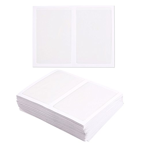Book Cover Juvale 100-Pack Self-Adhesive Business Card Holders - Pockets Open on Short Side - Ideal for Organizing and Safe Archiving of Your Business Cards - Crystal Clear Plastic, 9.4 x 5.8 cm