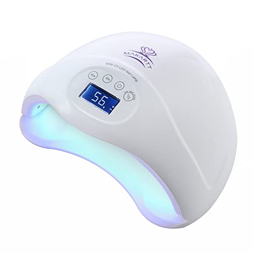 Makartt UV LED Nail Lamp 48W Professional Nail Dryer with 3 Timer Setting UV Light for Nails Polish LED UV Nail lamp for Gel Nails Fast Dry Nail Curing Light for Salon Nail Art Equipment C-07