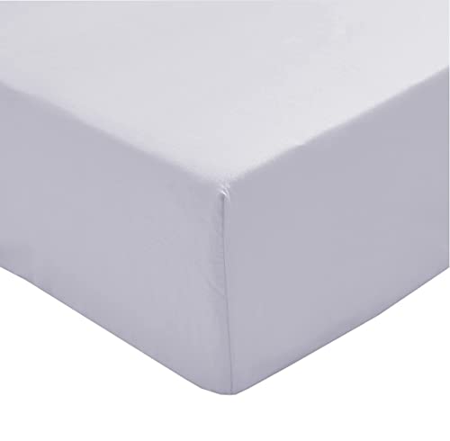 Mohap Fitted Sheet Queen Only White Deep Pocket Double Brushed Microfiber 1800 Durable and Fade Resistant Machine Washable Fits Mattress up to 16 inches