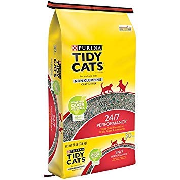 Purina Tidy Cats Non-Clumping Cat Litter 24/7 Performance for Multiple Cats (30 lb. Bag - 3 pack)