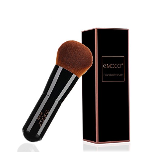 Makeup Kabuki Powder Brush Professional Flat Make Up Face Foundation Stippling Concealer Brushes for Liquid Powder BB Cream Blending Mineral Beauty Tools Gift Set(Black)