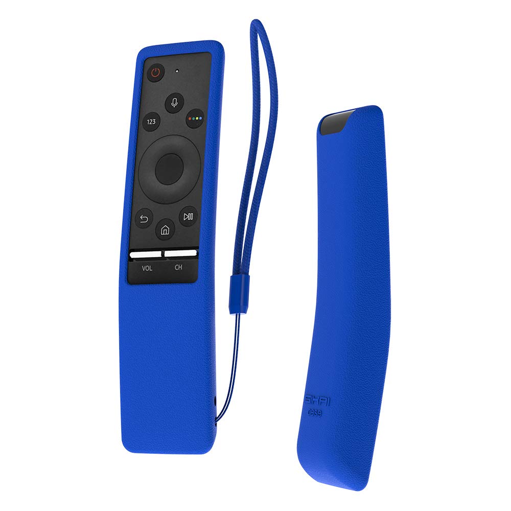 SIKAI Silicone Protective Case Cover for Samsung Smart TV Remote BN59 Series Shockproof Anti-Slip for BN59-01241A BN59-01242A BN59-01266A QLED Remote Anti-Lost with Remote Loop Blue