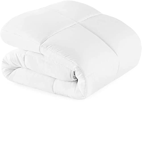 Book Cover WEEKENDER Hypoallergenic Quilted Down Alternative Hotel-Style Use Insert or Stand-Alone Comforter-for All Seasons-Corner Duvet Tabs, King, Classic White