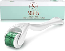 Book Cover Sdara Skincare Derma Roller - 0.25 mm Microneedle Roller for Face w/ 540 Titanium Micro Needles, Storage Case Included