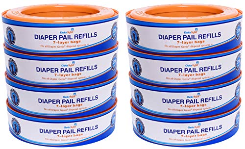 Book Cover ChoiceRefill Compatible with Diaper Genie Pails, 8-Pack, 2160 Count