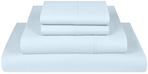 Book Cover Threadmill Home Linen 300 Thread Count Twin XL Sheets Sets - 100% Long Staple Cotton Sheets for Twin XL Size Bed, Luxury 3 Piece Bedding Set with Deep Pocket Fitted Sheet, Smooth Solid Sateen, Beige