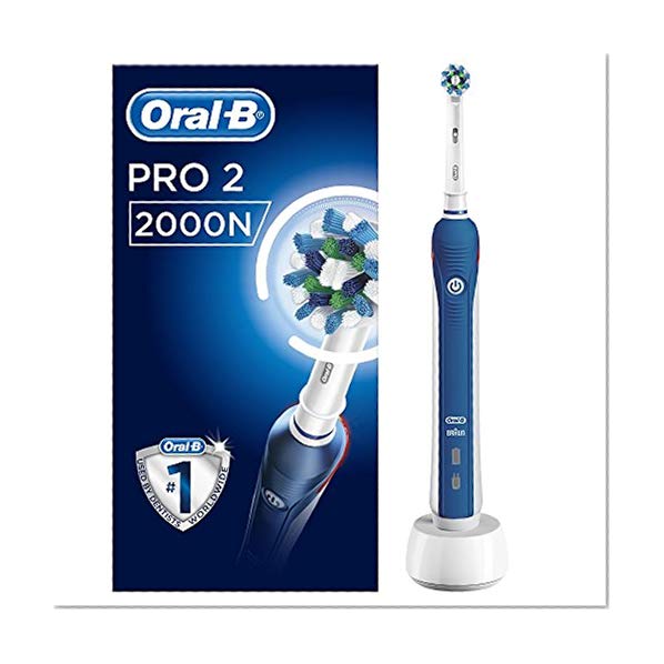 Oral-B PRO 2 2000N CrossAction Brosse à Dents Électrique Rechargeable par Braun, 1 Manche, 2 Modes dont Douceur, 1 Brossette