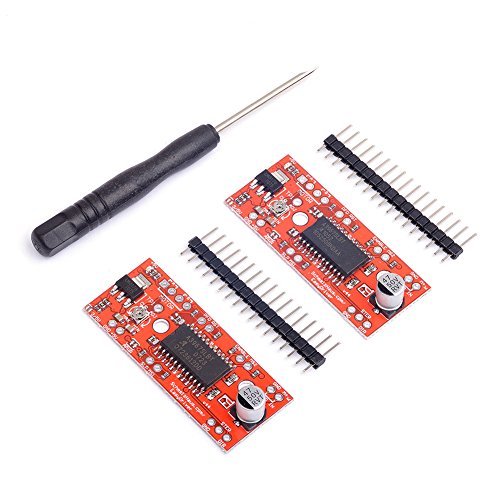 Cylewet 2Pcs Easydriver Stepper Motor Driver Plate V44 A3967 with 2 Single Row Pin Headers and a Screwdriver for Arduino (Pack of 2) CYT1072