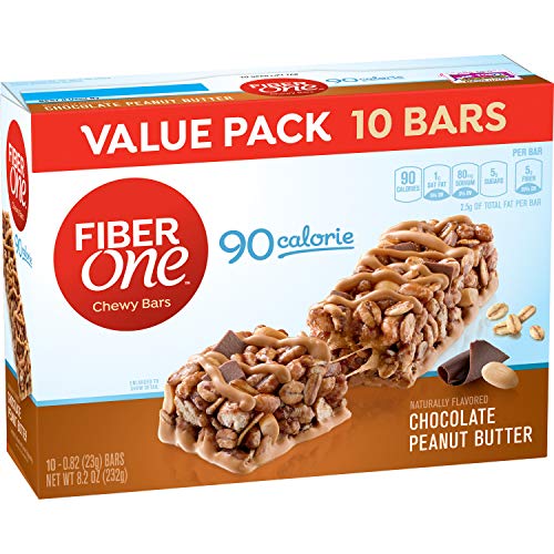 Fiber One 90 Calorie Bar, Chocolate Peanut Butter, 10 Count (Pack of 6)