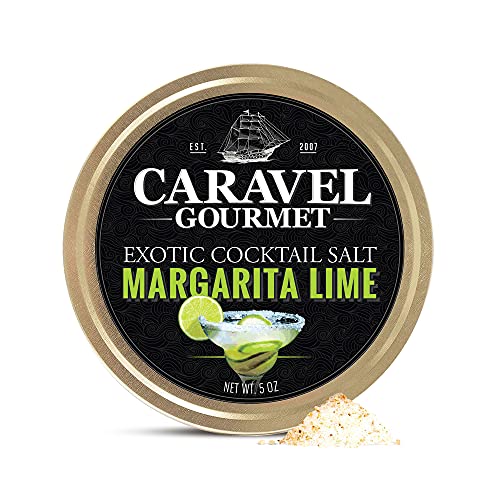 Margarita Lime Exotic Cocktail Salt, Gluten-Free Salt Rimmer for Cocktails, Non-Gmo Margarita Lime Salt, 5oz - Caravel Gourmet