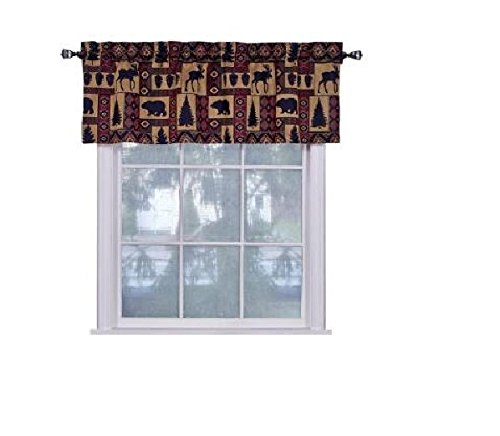 Book Cover spring Home Cabin Pine Lodge Wildlife Window Valance