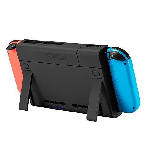 Book Cover for Nintendo Switch Charge Stand with 6500mAh Battery Case, Antank Portable Battery Case Extended Juice Battery Pack Power Bank with Kick Stand for Nintendo Switch 2017