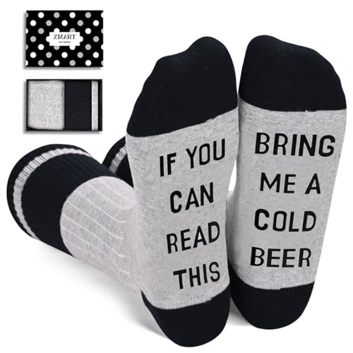 If You Can Read This Novelty Funny Saying Beer Socks, Fun Gag Beer Gift for Men