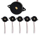 DIKAVS Enclosed Piezo Electronic Buzzer Alarm 95DB w/Wires (Pack of 5)