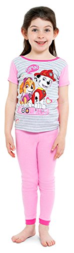 Nickelodeon Girls' Little Snug Fit Cotton Pajamas, Paw Patrol-Cutie-pup Pink, 4