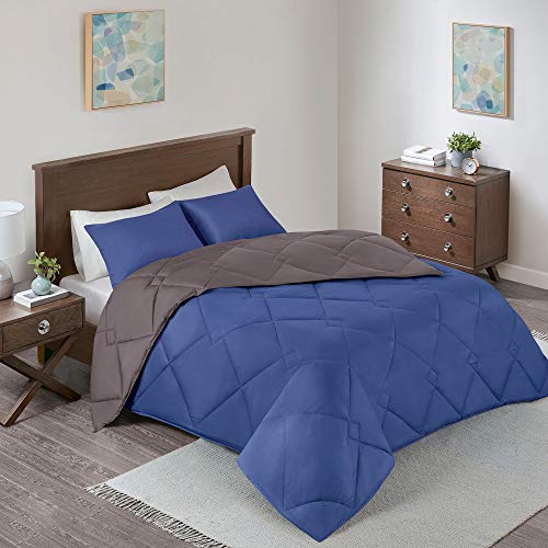 Book Cover Comfort Spaces Vixie Comforter Set-Modern Geometric Quaterfoil Cloud Quilted Design All Season Down Alternative Bedding, Matching Shams, Twin/Twin XL(66