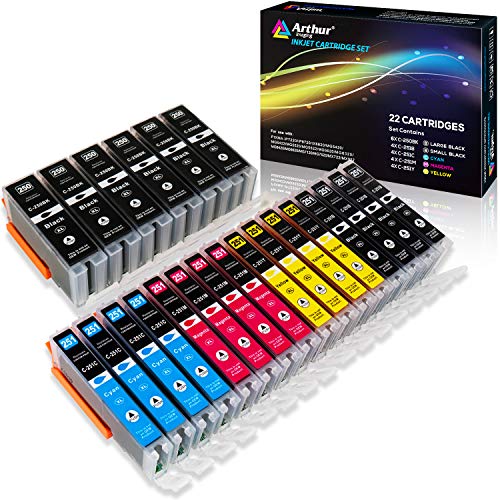 Screen Protector Tempered Glass Compatible with Full Coverage, HD Clears koi70128 Pack Arthur Imaging Compatible Ink Cartridge Replacement for 250XL 251XL (12 Large Black, 4 Small Black, 4 Cyan, 4 Yellow, 4 Magenta, 28-Pack)