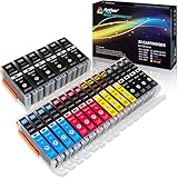 Arthur Imaging Compatible Ink Cartridge Replacement for Canon Pgi-250Xl CLI-251XL for Use with Pixma MX922 MG5520 (6 Large Black, 4 Small Black, 4 Cyan, 4 Yellow, 4 Magenta, 22-Pack)