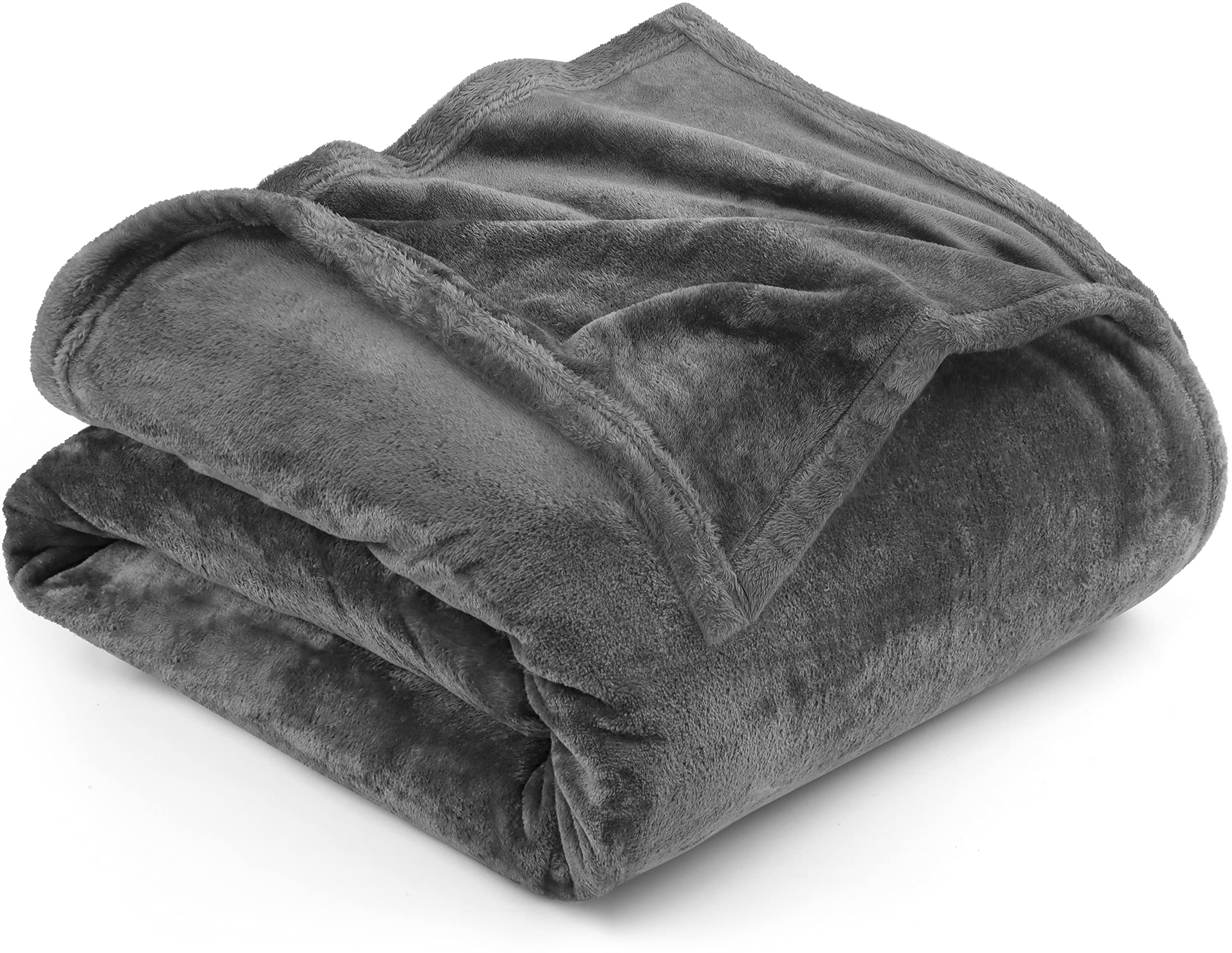 Utopia Bedding Fleece Blanket Twin Size Grey 300GSM Luxury Bed Blanket Anti-Static Fuzzy Soft Blanket Microfiber (90x66 Inches) Twin Grey