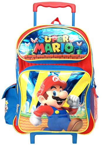 Book Cover Large Rolling Backpack - Nintendo - Super Mario Running 16