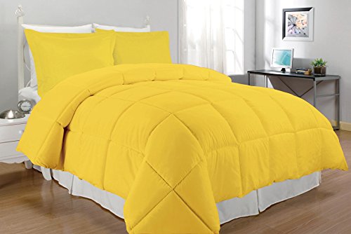 Book Cover South Bay Microfiber Down Alternative Comforter Set (Queen, Yellow)