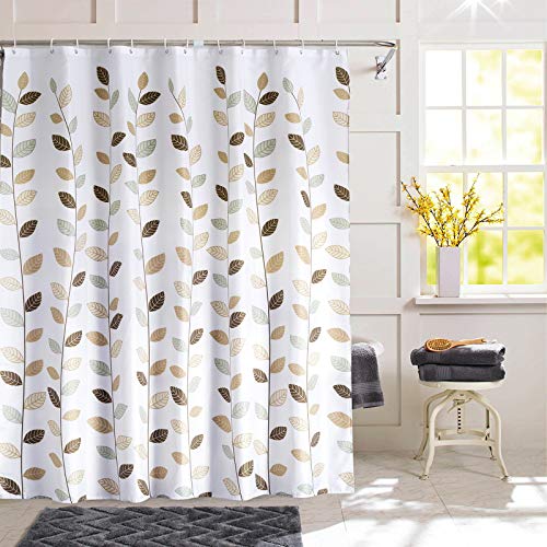 SHU UFANRO Mildew Resistant Shower Curtain Waterproof Thickened Polyester Bathroom Eco-Friendly Shower Curtain Liner